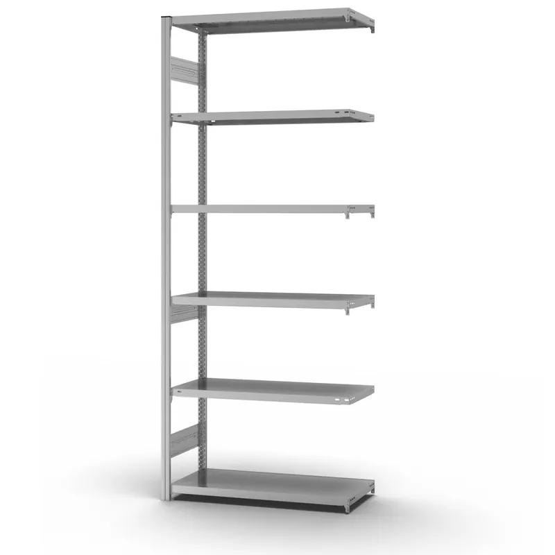 hofe Anbau-Fachbodenregal für Beidseitige Nutzung - Stecksystem ORION PLUS - Fachlast 315 kg - H2500 B1000 T400 mm - Verzinkt Meistverkauft