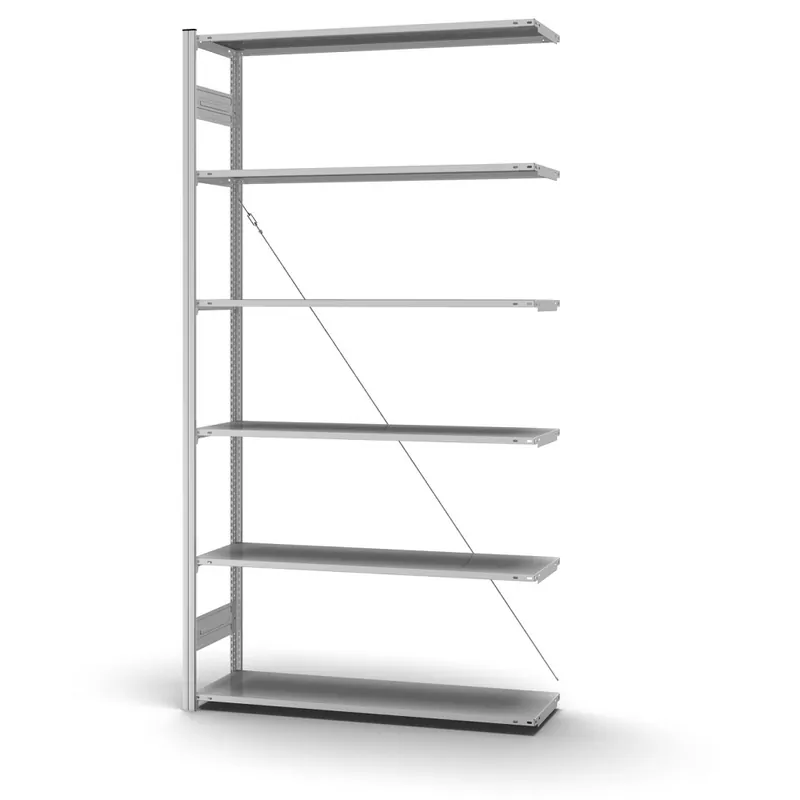 hofe Profi-Anbaulagerregal für Einseitige Nutzung - Stecksystem ORION PLUS - H2500 B1300 T400 mm - Verzinkt Abverkauf