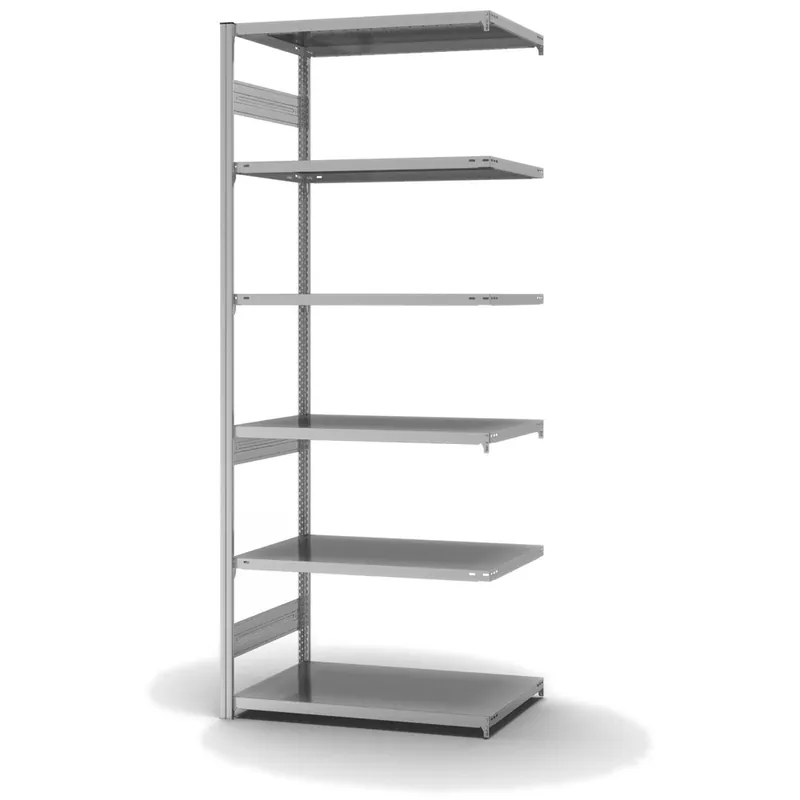 hofe Anbau-Fachbodenregal für Beidseitige Nutzung - Stecksystem ORION PLUS - Fachlast 240 kg - H2500 B1000 T600 mm - Verzinkt Bestpreis