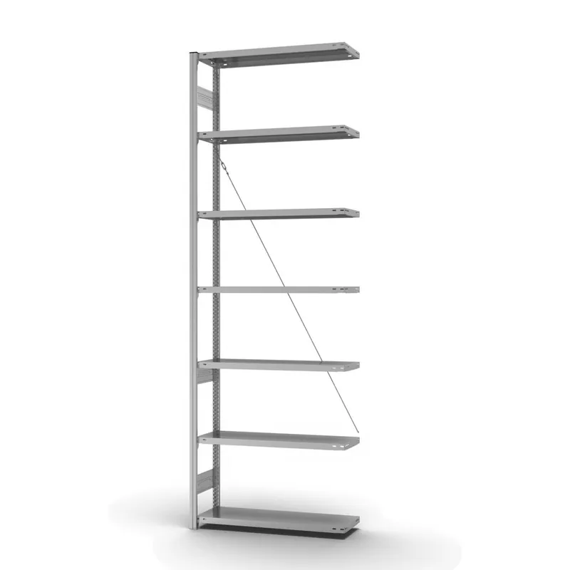 Knallerangebot hofe Anbau-Fachbodenregal für Einseitige Nutzung - Stecksystem ORION PLUS - Fachlast 220 kg - H3000 B1000 T300 mm - Verzinkt