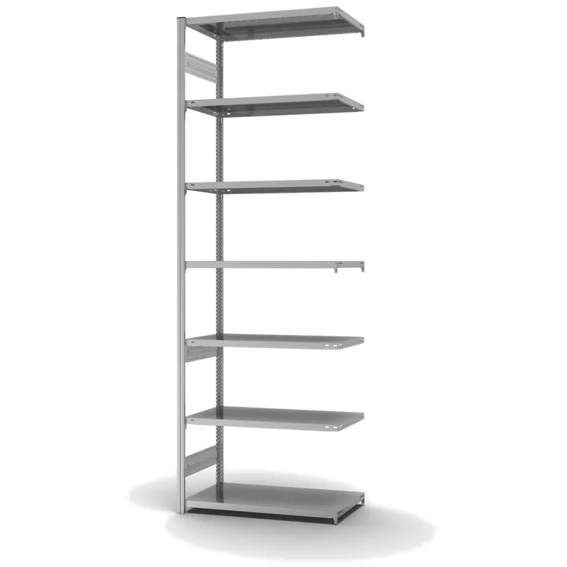 Garantierte Lieferung hofe Anbau-Fachbodenregal für Beidseitige Nutzung - Stecksystem ORION PLUS - Fachlast 140 kg - H3000 B1000 T500 mm - Verzinkt