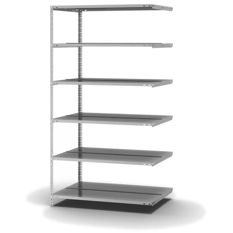 hofe Akten-Anbauregal für Zweiseitige Nutzung - Schraubsystem WR - 1000 x 600 mm1850 mm Winkelpfosten und Böden verzinkt Echt