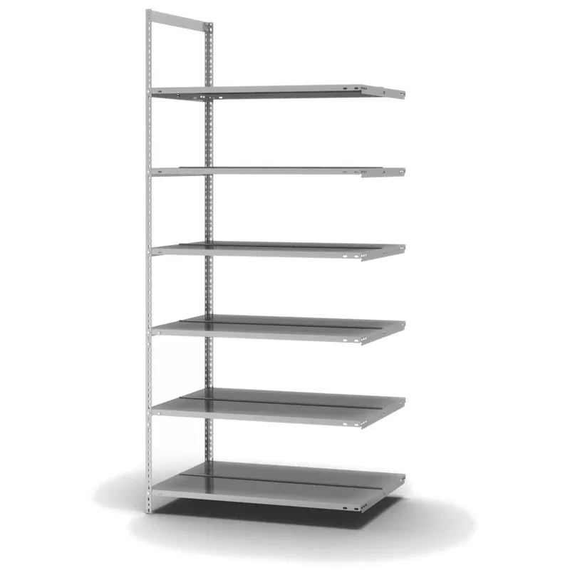 Markenprodukt hofe Akten-Anbauregal für Zweiseitige Nutzung - Schraubsystem WR - 1000 x 600 mm2200 mm Winkelpfosten und Böden verzinkt