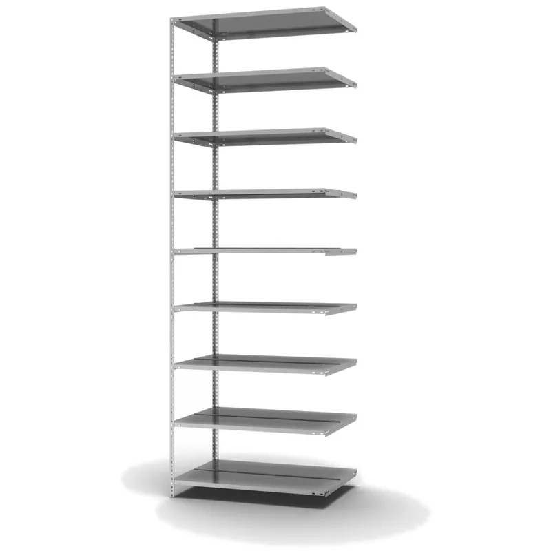 Preisreduziert hofe Akten-Anbauregal für Zweiseitige Nutzung - Schraubsystem WR - 1000 x 600 mm2900 mm Winkelpfosten und Böden verzinkt