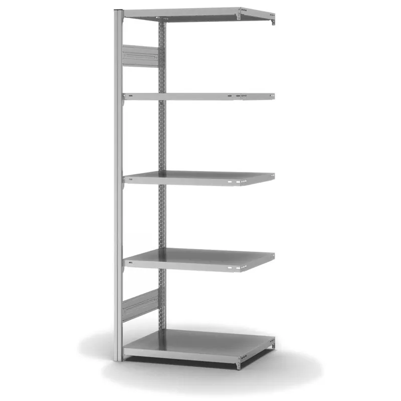 Neu hofe Anbau-Fachbodenregal für Beidseitige Nutzung - Stecksystem ORION PLUS - Fachlast 140 kg - H2000 B750 T500 mm - Verzinkt