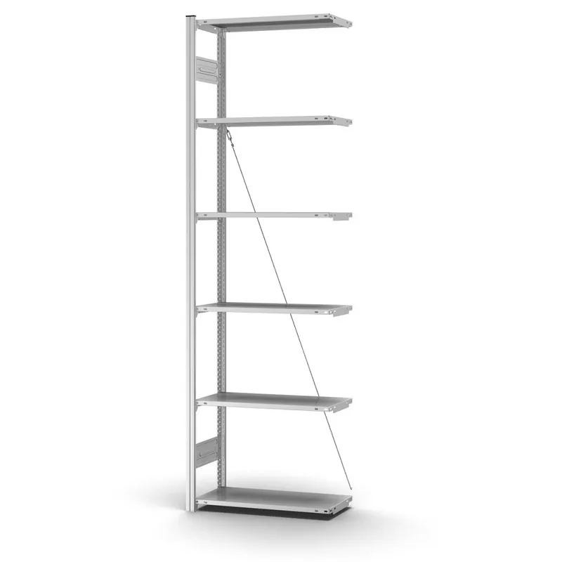 hofe Profi-Anbaulagerregal für Einseitige Nutzung - Stecksystem ORION PLUS - H2500 B750 T300 mm - Verzinkt Top-Preis