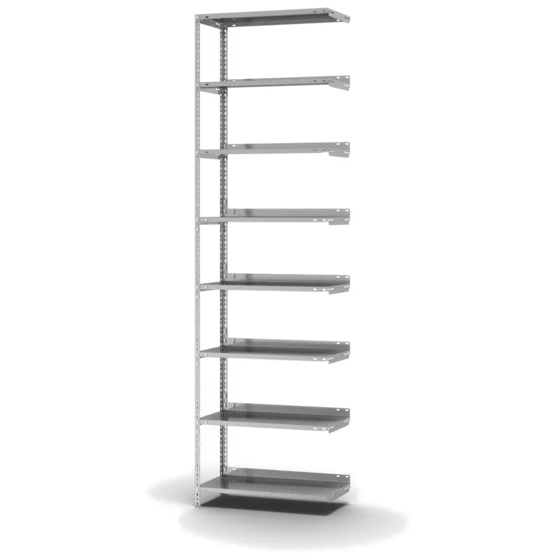 Top-Preis hofe Akten-Anbauregal für Einseitige Nutzung - Schraubsystem WR - 750 x 300 mm2550 mm Winkelpfosten und Böden verzinkt