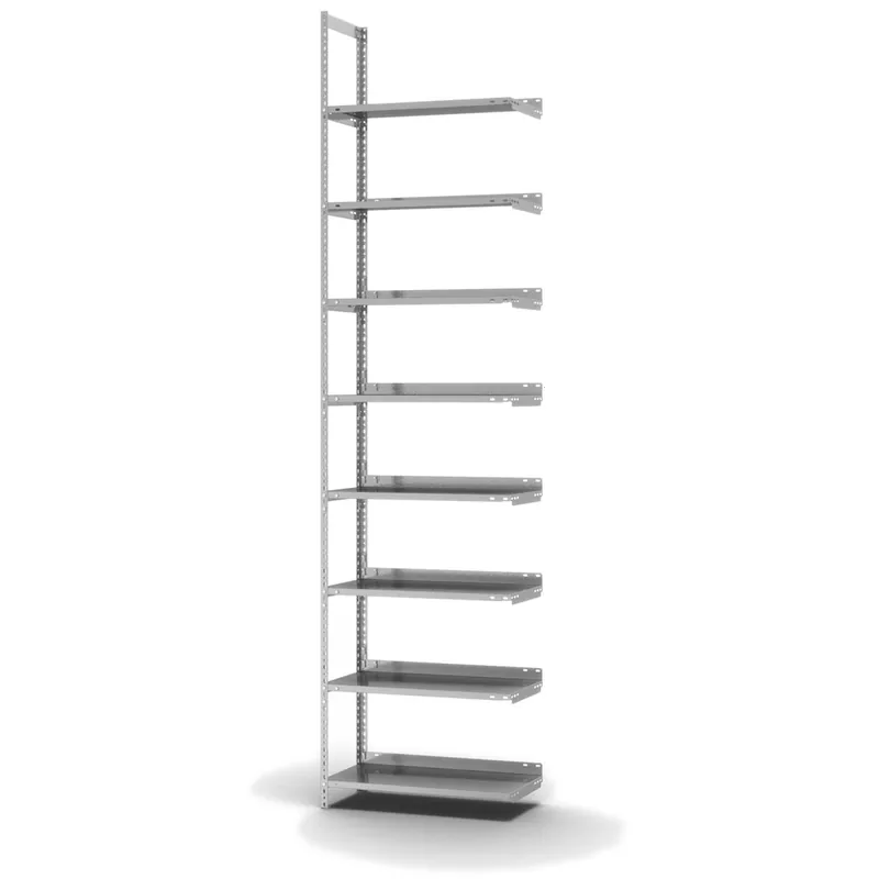 Versand Am Gleichen Tag hofe Akten-Anbauregal für Einseitige Nutzung - Schraubsystem WR - 750 x 300 mm2900 mm Winkelpfosten und Böden verzinkt