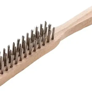 Top-Angebot Handbürste L.290mm 0,35mm Stahldraht Besatz-L.140mm 3-reihig 12 LESSMANN