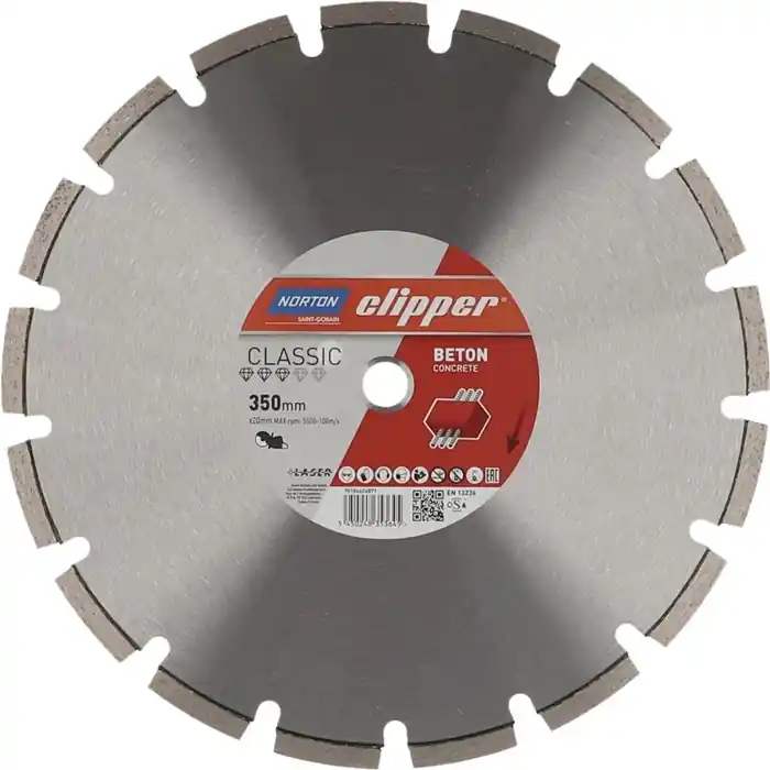 Must-Have Diamanttrennscheibe Classic Beton D.500mm Bohr.25,4mm 3,4mm 10mm NORTON