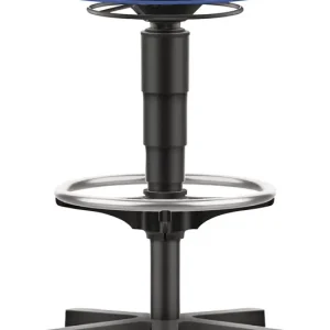 Drehhocker Bodengleiter u.Fußring Kunstleder Kunstleder schwarz Schnäppchen