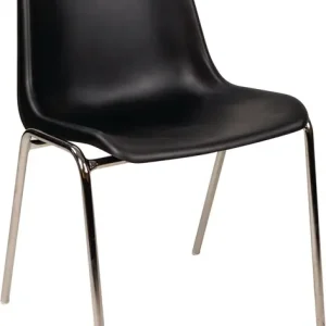 Neue Ware Stapelstuhl schwarz STA verchr.o.Armlehnen St.BMV VE: 4 Stück