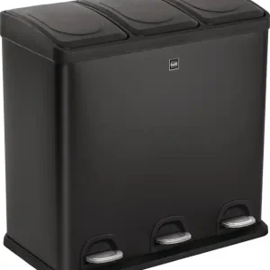 Solange Der Vorrat Reicht Tretabfallsammler Helit the separator 3x 20l DxH592mm Stahlbl.schwarz HELIT