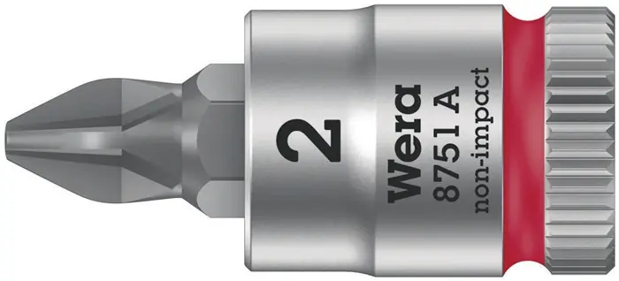Schraubendrehereinsatz 8751 A Phillips 1/4 Zoll Kreuzschlitz PH PH 2 L.28mm WERA Direkt Vom Hersteller