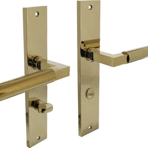 Saisonangebot Langschildschildgarnitur Baustil Alu.F3 MS WC 72mm DIN L/R INTERSTEEL