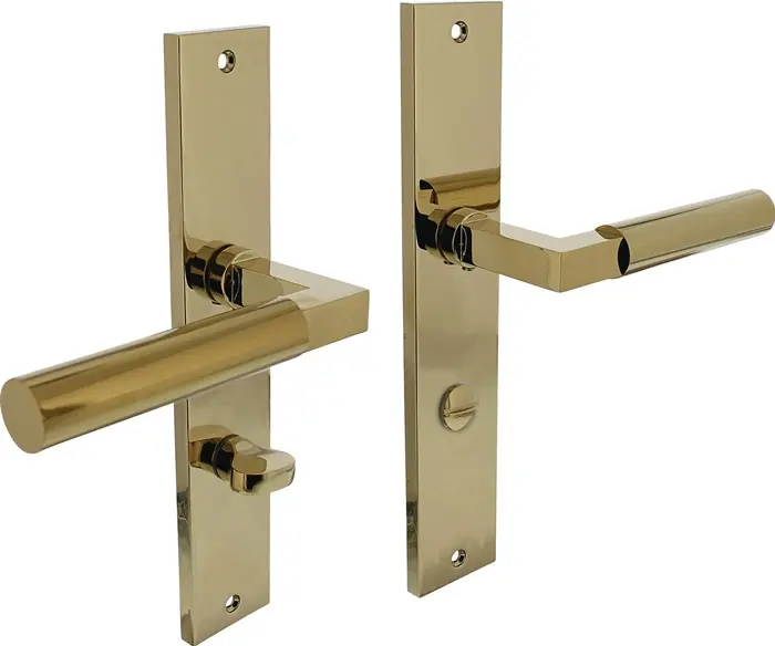 Saisonangebot Langschildschildgarnitur Baustil Alu.F3 MS WC 72mm DIN L/R INTERSTEEL