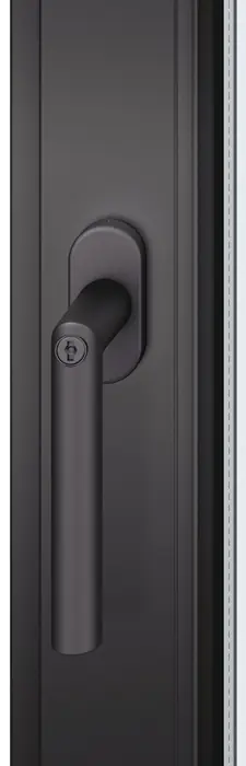 Preisreduziert Fenstergriff 34 1076 Alu.30-35mm schwarz elox.m.Rastung FSB