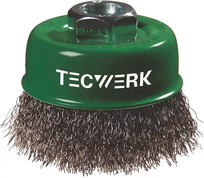 Topfbürste D.80mm Drahtstärke 0,3mm VA 8500min-¹ TECWERK Markenprodukt