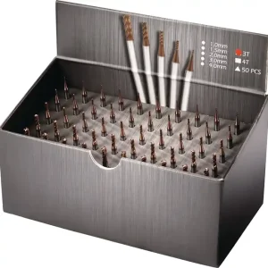 Preis Gesenkt Schaftfräser-Set DIN 6527 D.1/1,5/2/3/4mm Z.3 VHM TiSiN 50tlg.Krt.TECWERK