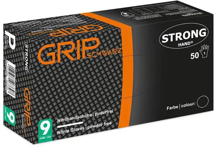 Expressversand Einw.-Handsch.Grip Schwarz Gr.10 schwarz Nitril 50 St./Box