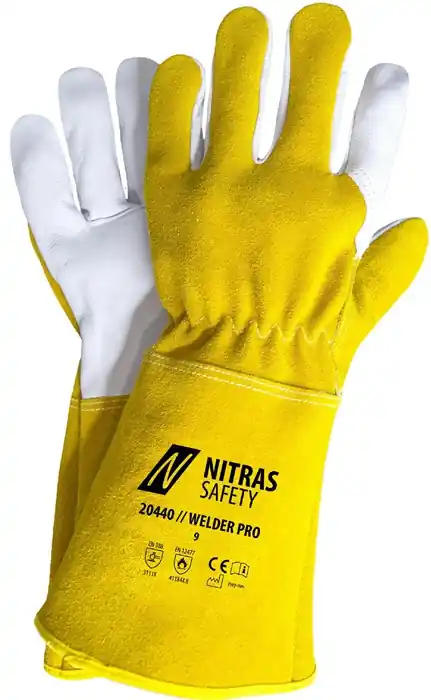 Schweißerhandschuhe WELDER PRO Gr.9 ocker/grau PSA-Kat.II VE: 12 Paare Jetzt Kaufen