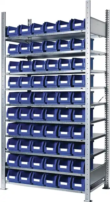 Jetzt Kaufen Steckregal H2000xB1000xT300mm Grundregal 10 Stahl-Bd.60xGr.6 blau KAPPES