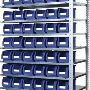 Steckregal H2000xB1000xT300mm Anbauregal 10 Stahl-Bd.60xGr.6 blau KAPPES Preiswert