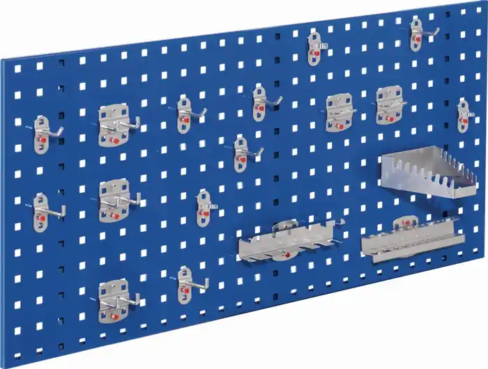 Billig Lochplatte B450xL1000mm blau 18 tlg.RASTERPLAN