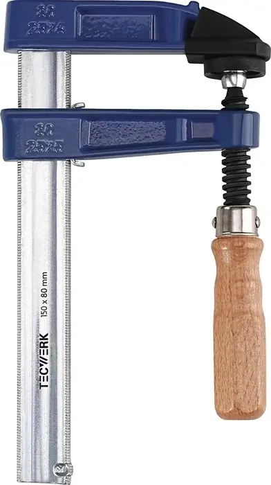 Temperguss-Schraubzwinge Spann-W.200mm A.100mm Holzgr.27x7mm TECWERK Nur Heute
