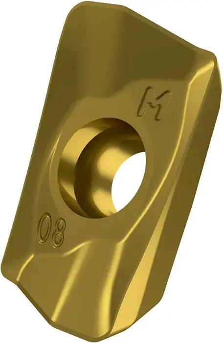 Wochenendangebot Fräswendeschneidplatte ISO ADMX 11T302SR-M:M8340 D.2,9mm PVD beschichtet Gold VE: 10 Stück