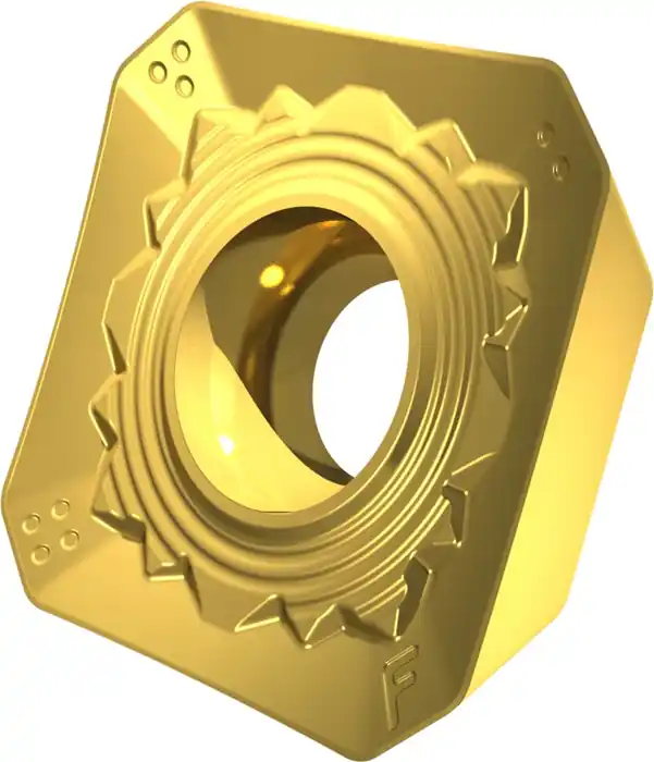 Fräswendeschneidplatte ISO SDET 13T3AFSN-F:M6330 D.4,4mm PVD beschichtet Gold VE: 10 Stück Abverkauf