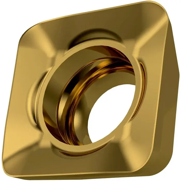 Fräswendeschneidplatte ISO SOMT 050204SR-M:M6330 D.2,5mm PVD beschichtet Gold VE: 10 Stück Markenware