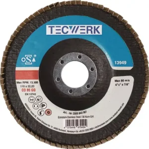Fächerscheibe D.125mm K.120 kon.INOX CO TECWERK VE: 10 Stück Sale