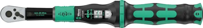 Drehmomentschlüssel Click-Torque Lock A 5 1/4 Zoll 2,5-25 Nm WERA Nur Heute