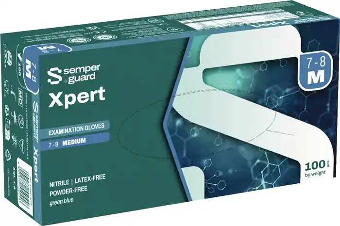 Direkt Vom Hersteller Einw.-Handsch.SEMPERGUARD XPERT Gr.7-8 blau Nitril 100 St./Box
