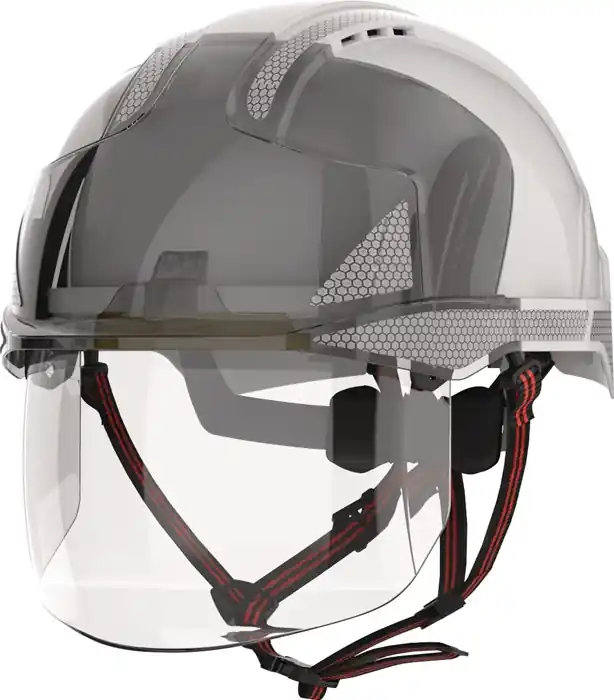 Meistverkauft Industriekletterhelm EVO® VISTAshield® Dualswitch™ weiß/rauch ABS