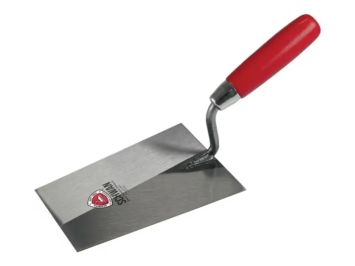 Tiroler Maurerkelle L.295mm B.115mm Holzheft,S-Hals rostfr.Stahl SCHWAN Preisreduziert