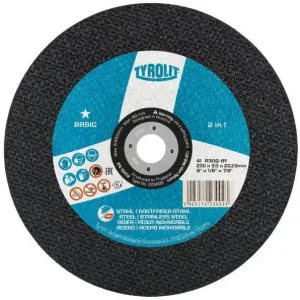Trennscheibe BASIC D230x3mm ger.2in1 Bohr.22,23mm TYROLIT VE: 25 Stück Echt