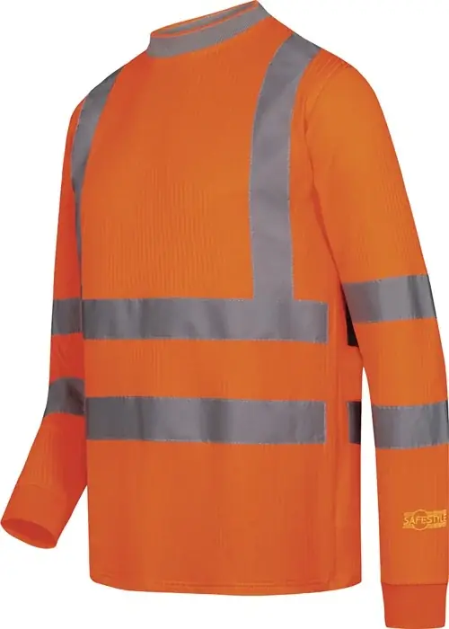 Warnschutz-Langarm-T-Shirt NEVIO Gr.XL orange SAFESTYLE Sonderangebot