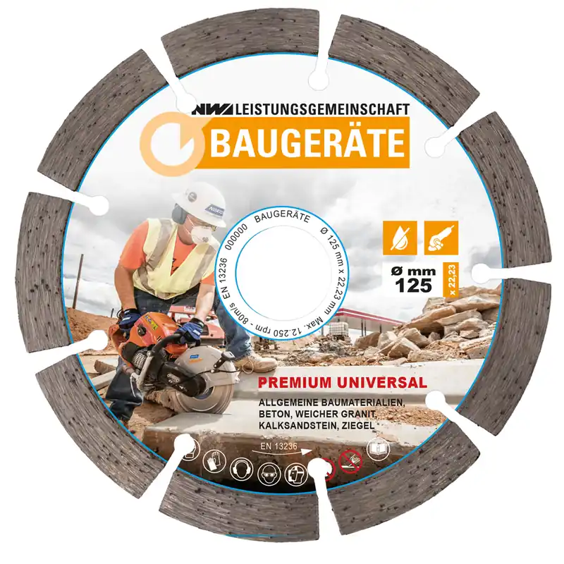 Norton Diamantscheibe 125 x 22,23 mm - Premium Universal 10 mm Rabatt