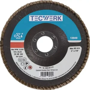 Fächerscheibe D.115mm K.40 kon.INOX ZK TECWERK VE: 10 Stück Mega-Angebot