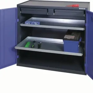 Jetzt Bestellen Werkzeug-/Beistellschrank H1000xB1000xT500mm 2Schubl.,2Bd.anthrazit/blau TECWERK