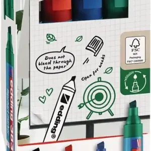 Jetzt Bestellen Flipchartmarker 383 schwarz/rot/blau/grün Strich-B.1-5mm Keilspitze Krt.EDDING