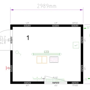 Geprüft CONTAINEX Bürocontainer CLASSIC Line BM10' 2.989 x 2.435 x 2.800 mm - Fenster Stirnseitig
