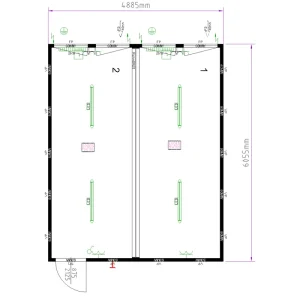 Finale Aktion CONTAINEX Doppelanlage CLASSIC Line DA41 20' 6.055 x 4.885 x 2.800 mm