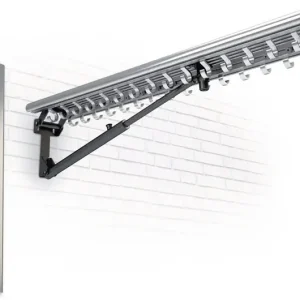 Klappgarderobe Alu.F1 naturf.30 Mantelh.L.1650mm Hakenabstand 100mm Direktkauf