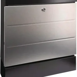 Bestseller Briefkastenset NewYork 6850 B+S H.405mm B.364mm T.110mm schwarz/Edelstahl VA