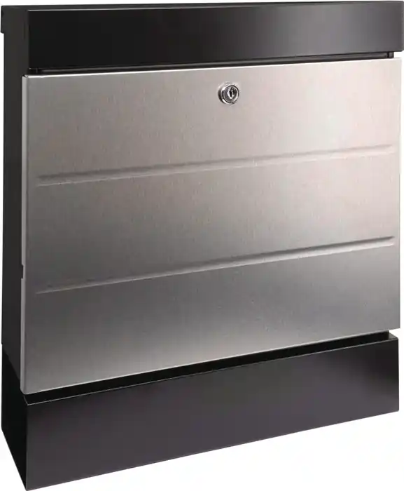 Bestseller Briefkastenset NewYork 6850 B+S H.405mm B.364mm T.110mm schwarz/Edelstahl VA