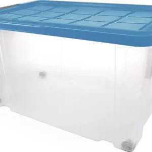 Garantierte Lieferung Kunststoffbehälter eck.55l PP transp.L600xB400xH300mm m.Deckel u.Rl.MAIER