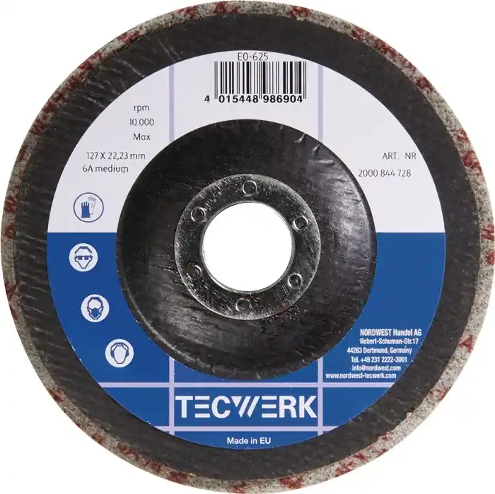 Vlies-Kompaktscheibe BUF014 D.125mm Bohr.22,23mm m.Fiberglasrücken anth.TW Preiswert